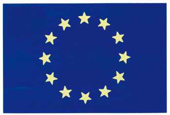 Bandiera Europa Adesiva 16x12